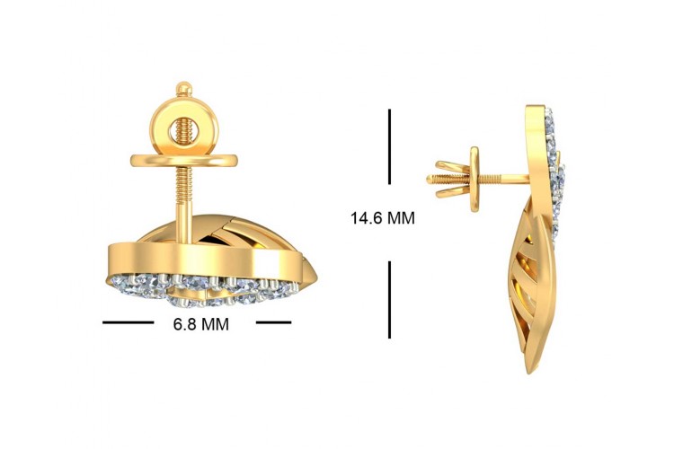 Sama Designer Diamond Earrings in gold
